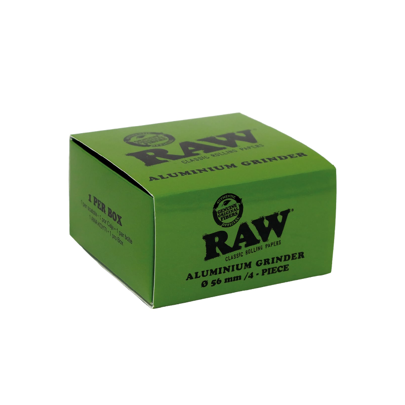 New RAW Emerald Green Metal Aluminium Grinder 4-piece ⌀56mm
