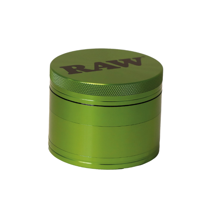 New RAW Emerald Green Metal Aluminium Grinder 4-piece ⌀56mm