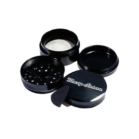 Blazy Susan Grinders - 4-piece Aluminum Grinder, Black x 1