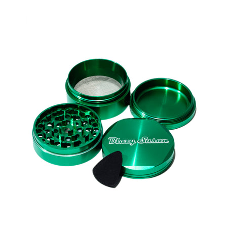 Blazy Susan Grinders - 4-piece Aluminum Grinder, Green x 1