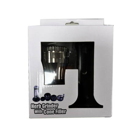 Herb Grinder with Cone Filler Assorted Colour Designs