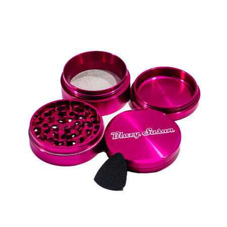 Blazy Susan Grinders - 4-piece Aluminum Grinder, Hot Pink x 1