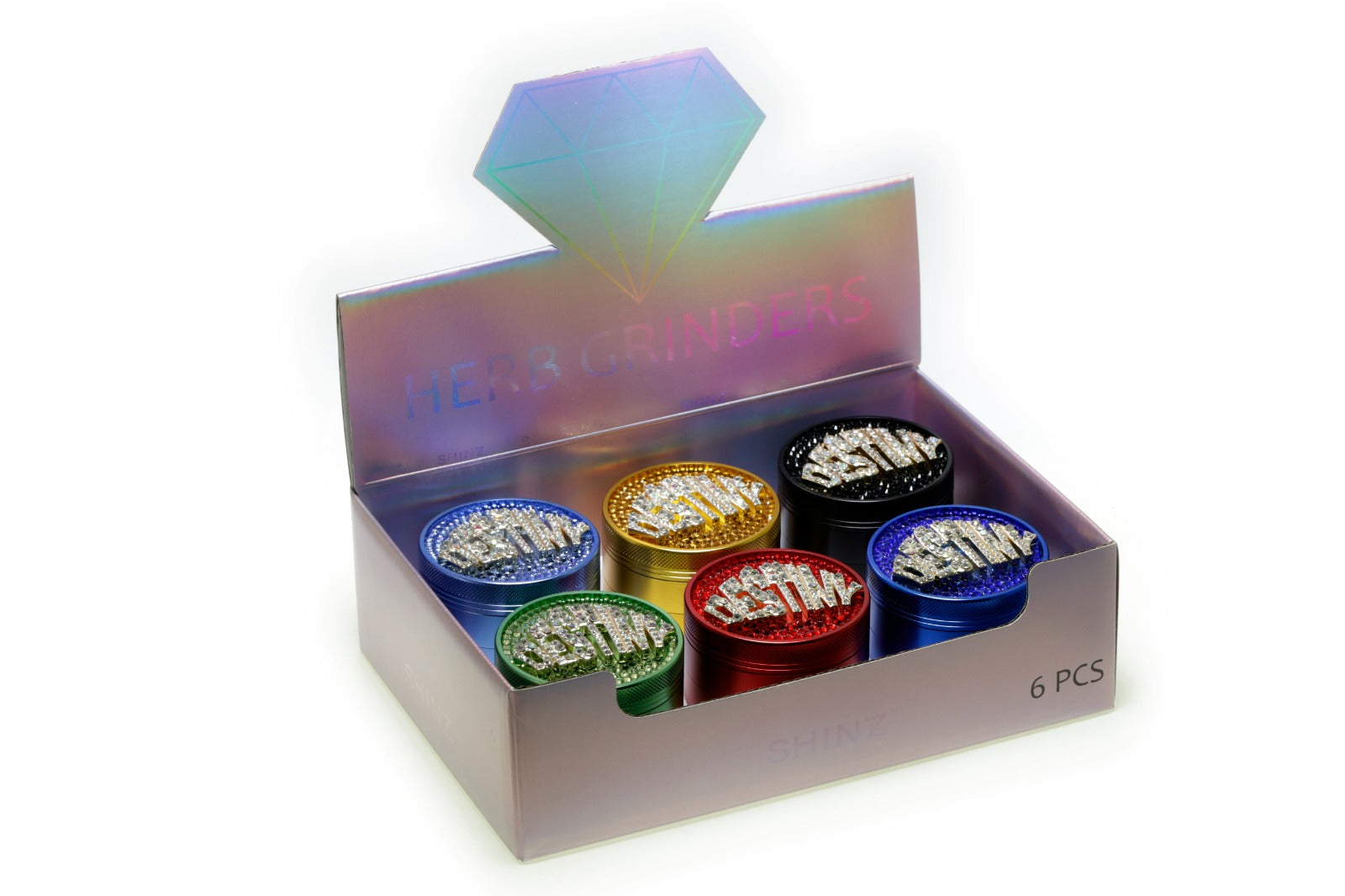 D&K Herb Metal Crystal Grinder Destiny 63mm 6 Pack