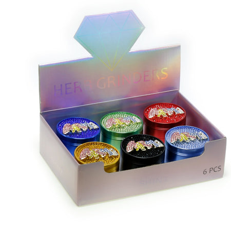 D&K Herb Metal Crystal Grinder Karama 63mm 6 Pack