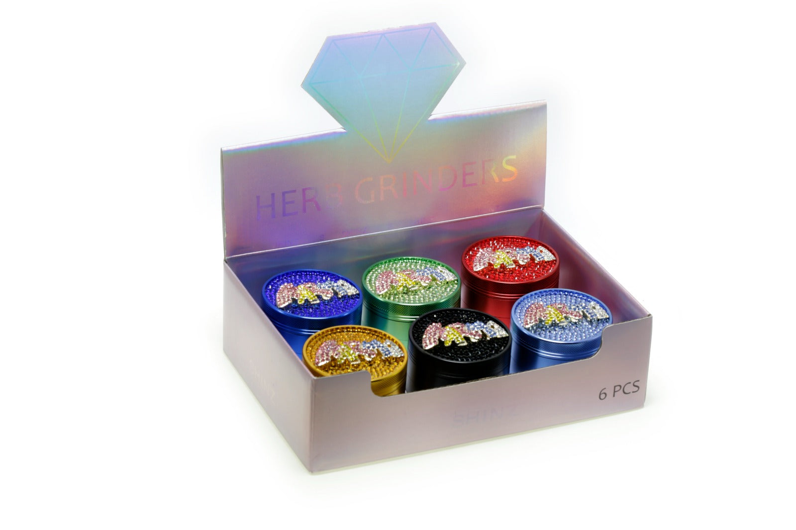 D&K Herb Metal Crystal Grinder Karama 63mm 6 Pack