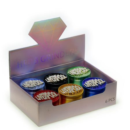 D&K Herb Metal Crystal Grinder Liverpool 63mm 6 Pack