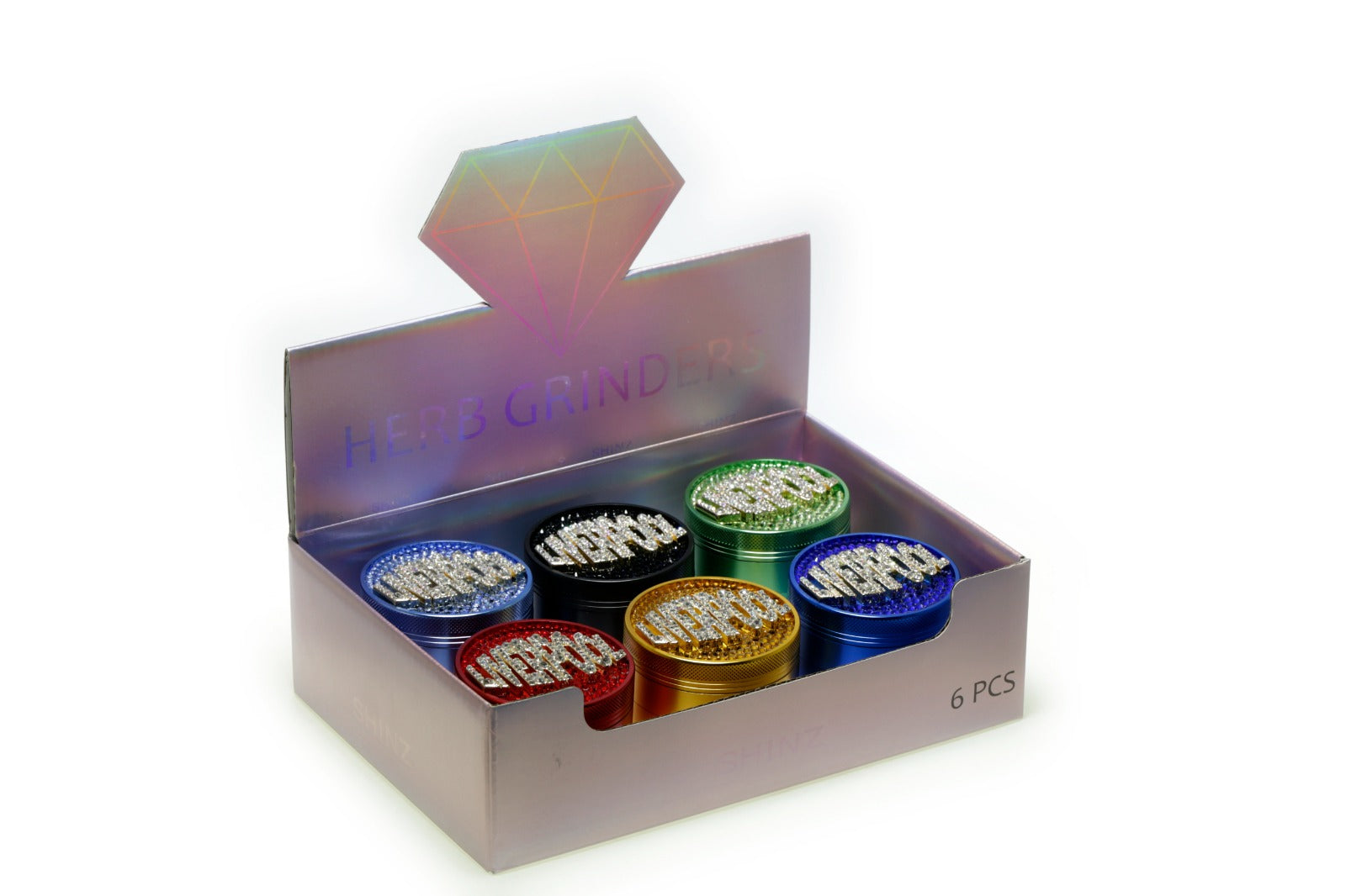 D&K Herb Metal Crystal Grinder Liverpool 63mm 6 Pack