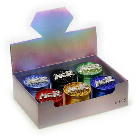 D&K Herb Metal Grinder Crystal Mcr Manchester 63mm 6 Pack