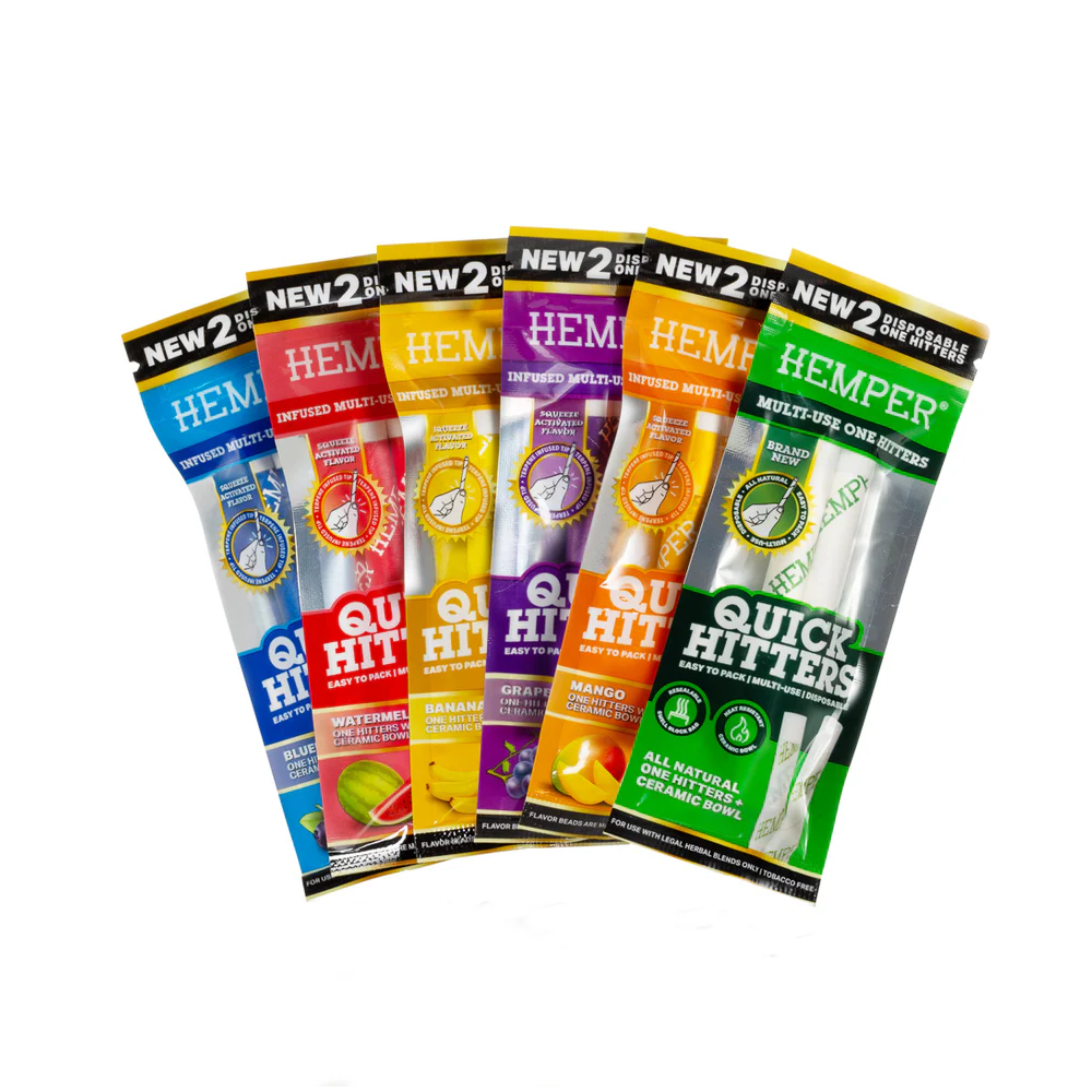 Quick Hitters - Flavored Disposable One Hitter CDU (Variety Pack) - 6 packs