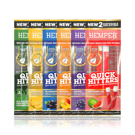 Quick Hitters - Flavored Disposable One Hitter CDU (Variety Pack) - 6 packs