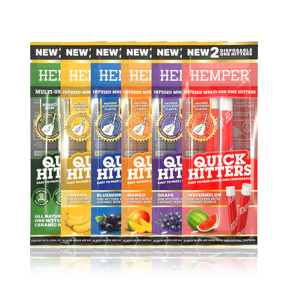 Quick Hitters - Flavored Disposable One Hitter CDU (Variety Pack) - 6 packs
