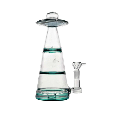 HEMPER 10" XL UFO Vortex Mothership Glass Large Bong Teal