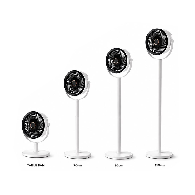 5-Speed Vertical Rechargeable Fan with Night Light – Adjustable Height Portable Standing & Table Fan | HR2607 S18