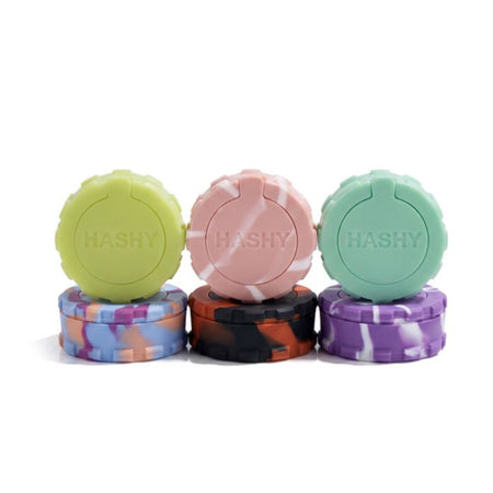 HASHY Grinder All in One – Silicone Hash Mill Box of 12 Mixed colours BEST SELLER