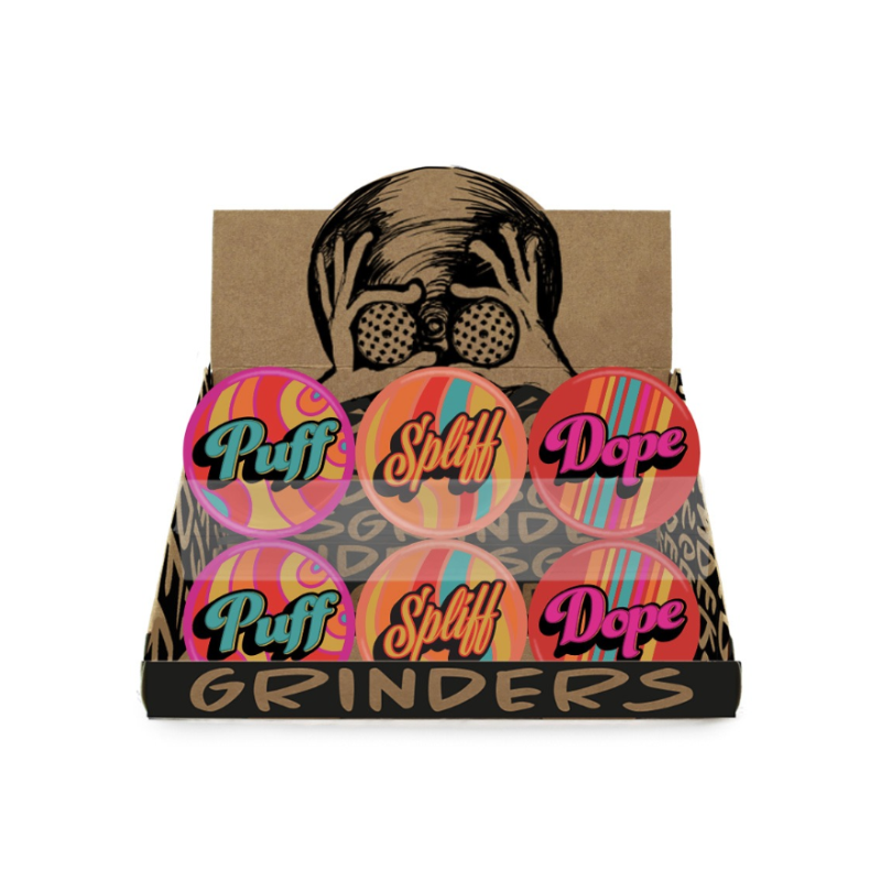 Amsterdam Plastic Grinder 53mm Puff Spliff Dope x 24