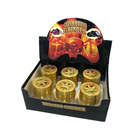 D&K Metal Grinder Gold Printed 50mm 4 Part SM1845 x 12 pack