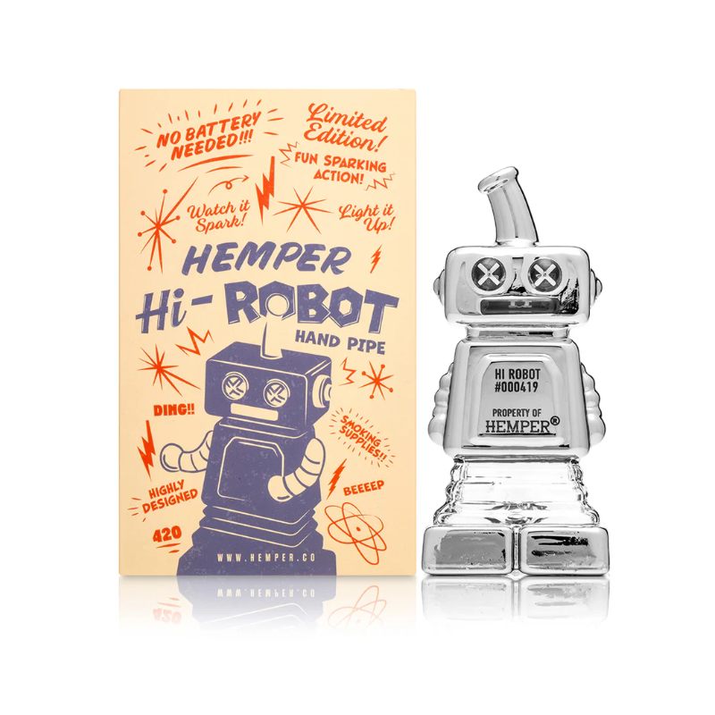 Hemper Hi-Robot Glass Hand Pipe 4.4” Tall