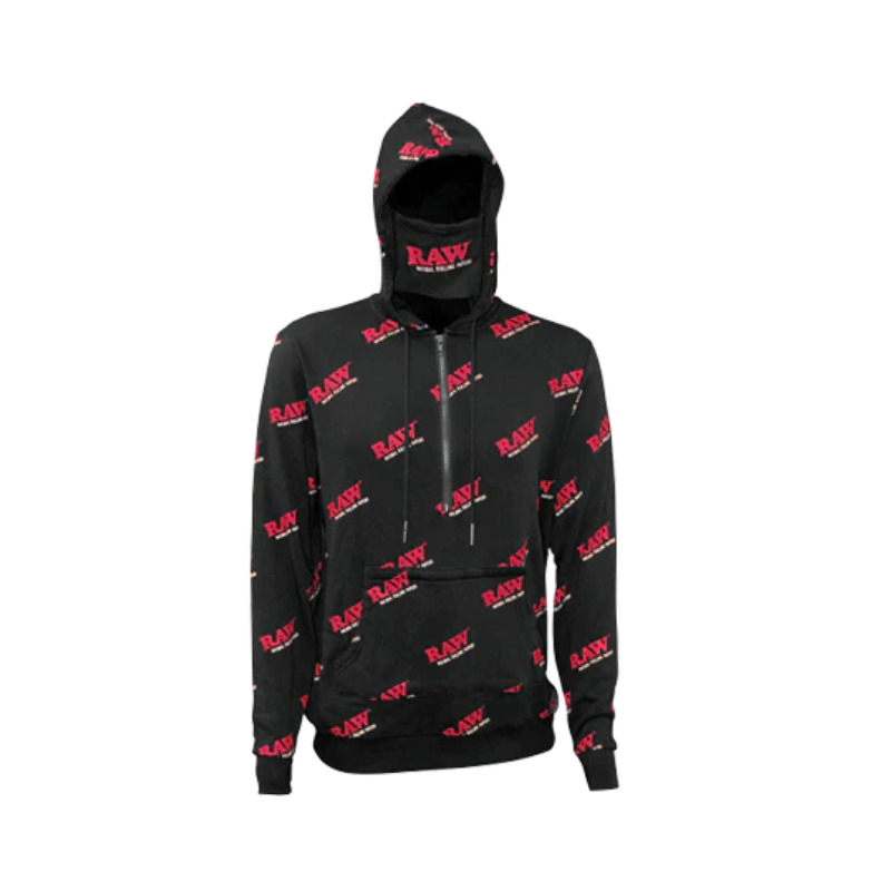 RAW RAWlers Hoodie Hoody Extra Large XL RED ON BLACK