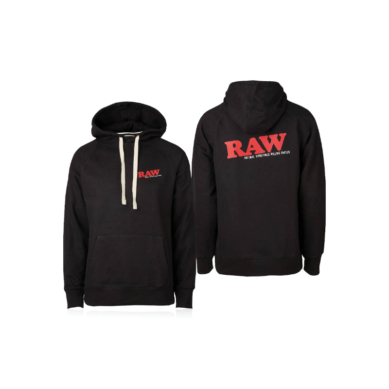 Authentic RAW® Black Hoody Large