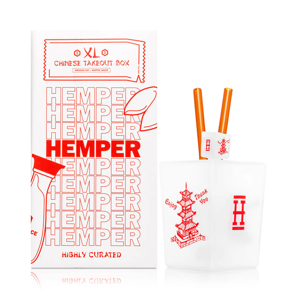 Hemper Borosilicate Chinese Takeaway Glass Large bong 9"