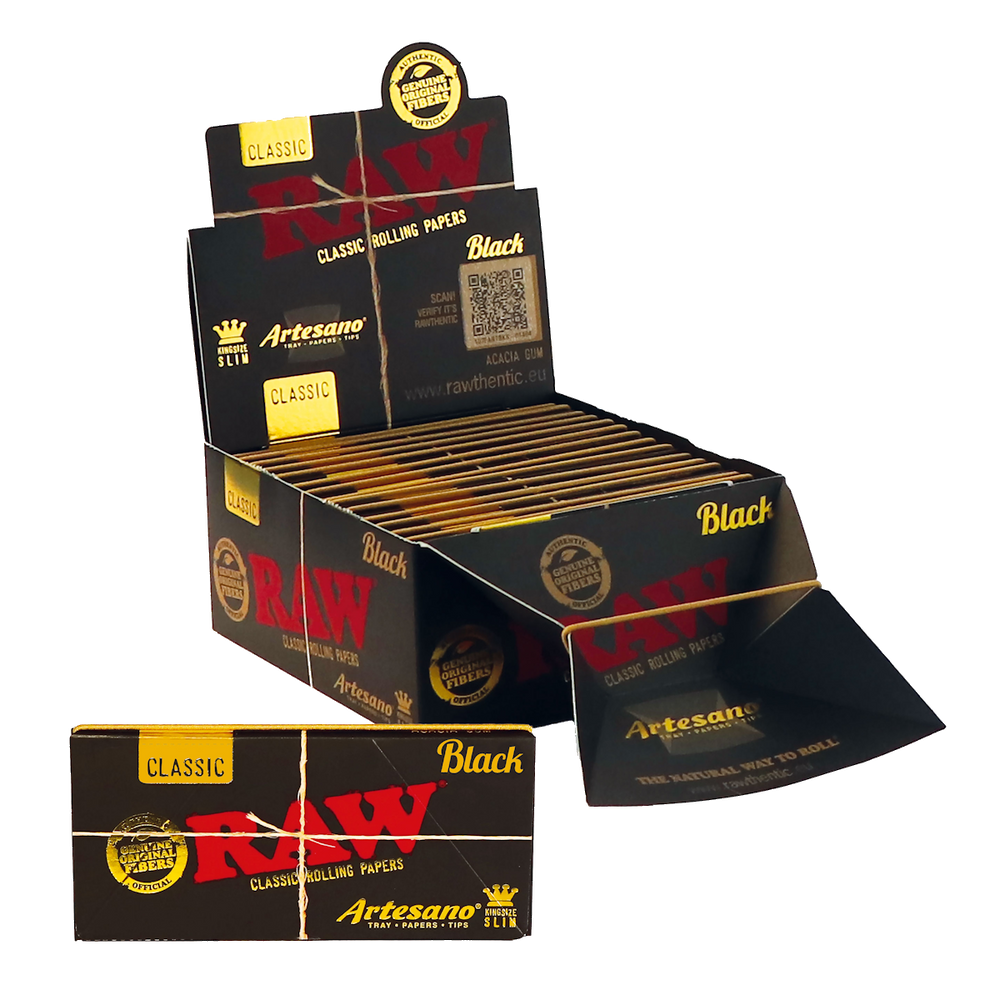 Raw Black Artesano Kingsize 15pck