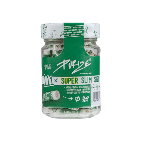 PURIZE® Glass | 111 SUPER Slim Size Filters in Jar