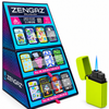 Zengaz Cube Turbo Jet Lighter in Stand - 48 lighters - Assorted Designs