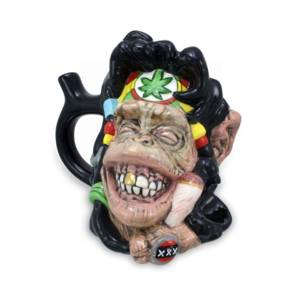 Clearance Rasta Chimp Smoking Bong Mug Wake & Bake x 1