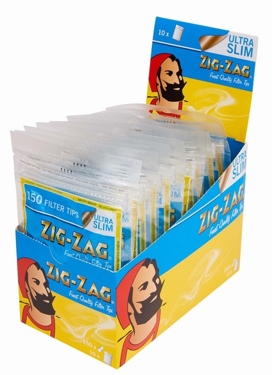 Zig Zag Ultra Slim Filter Tips Bag 150 x 10 bags