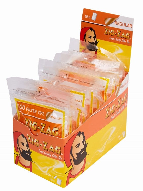 Zig Zag Regular Filter Tips Bag 100 7mm x 10 bags