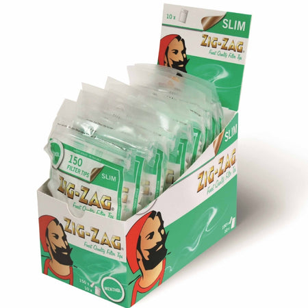 Zig Zag Menthol Filter Tips Bag 150 x 10 bags