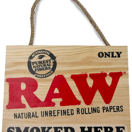 RAW Wooden Hanging Open Sign