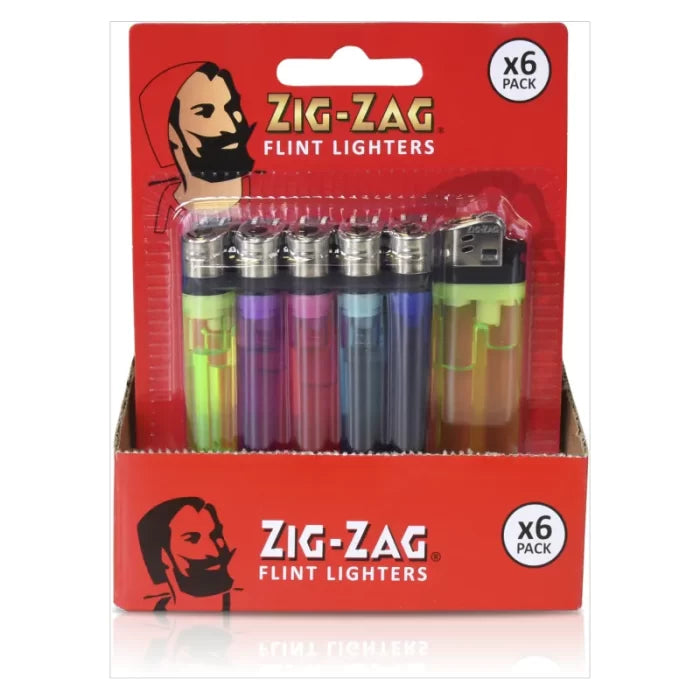 6 pack Flint Lighter on card x 12