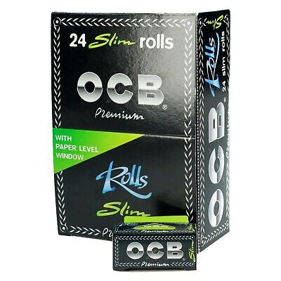 OCB Premium Black Slim Rolls 24 pack
