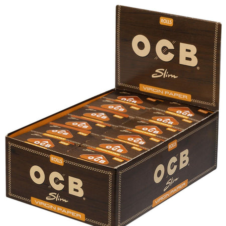 OCB Brown Slim Virgin Paper Rolls 24 pack