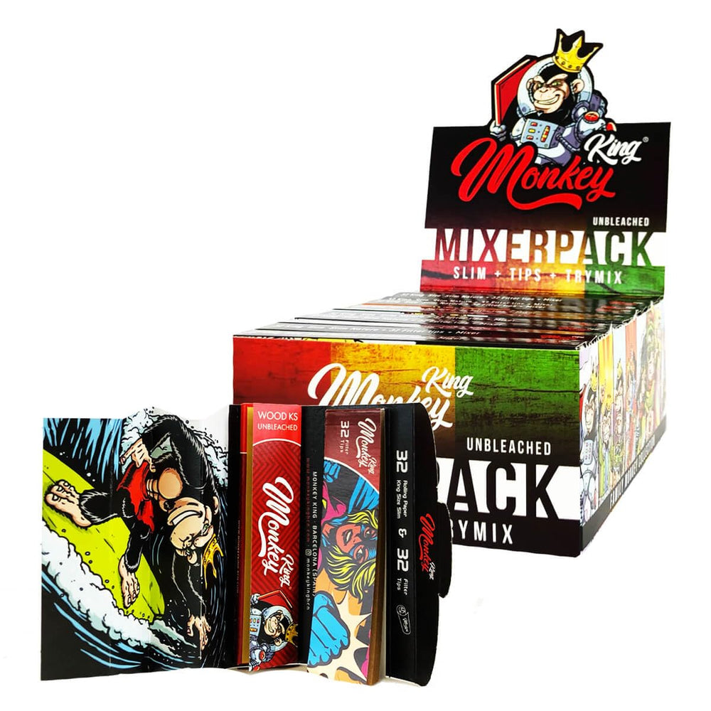 Clearance Monkey King Mixer Pack Kingsize, tips and tray  x 24 pack