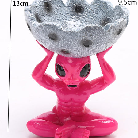 Resin Ashtray boxed - Pink Alien Design