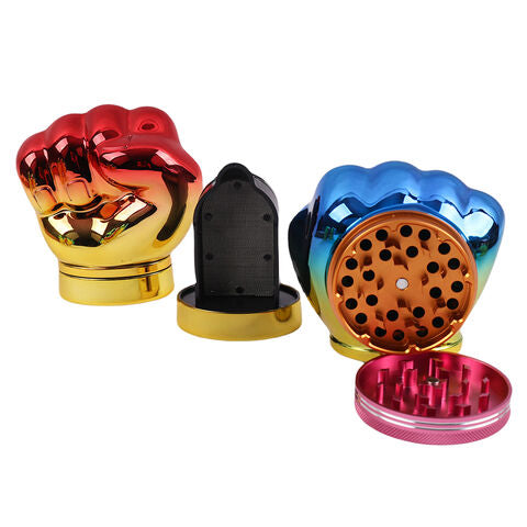 SINGLE Fist Shape Herb Grinder  Zinc Alloy Assorted Colours x 1