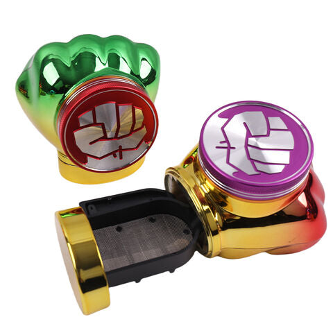 SINGLE Fist Shape Herb Grinder  Zinc Alloy Assorted Colours x 1