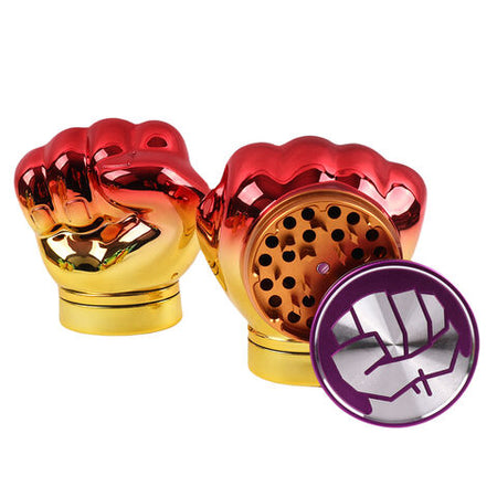SINGLE Fist Shape Herb Grinder  Zinc Alloy Assorted Colours x 1