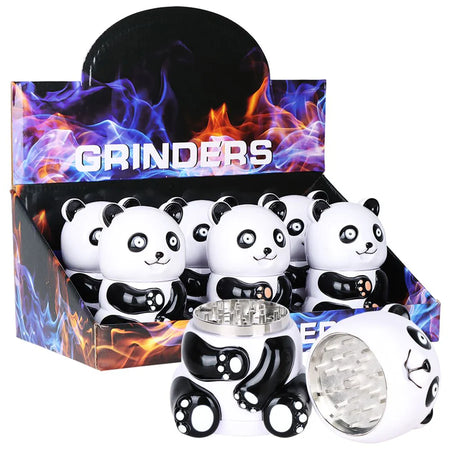 SINGLE Panda Grinder 3 inch Black and White x 1