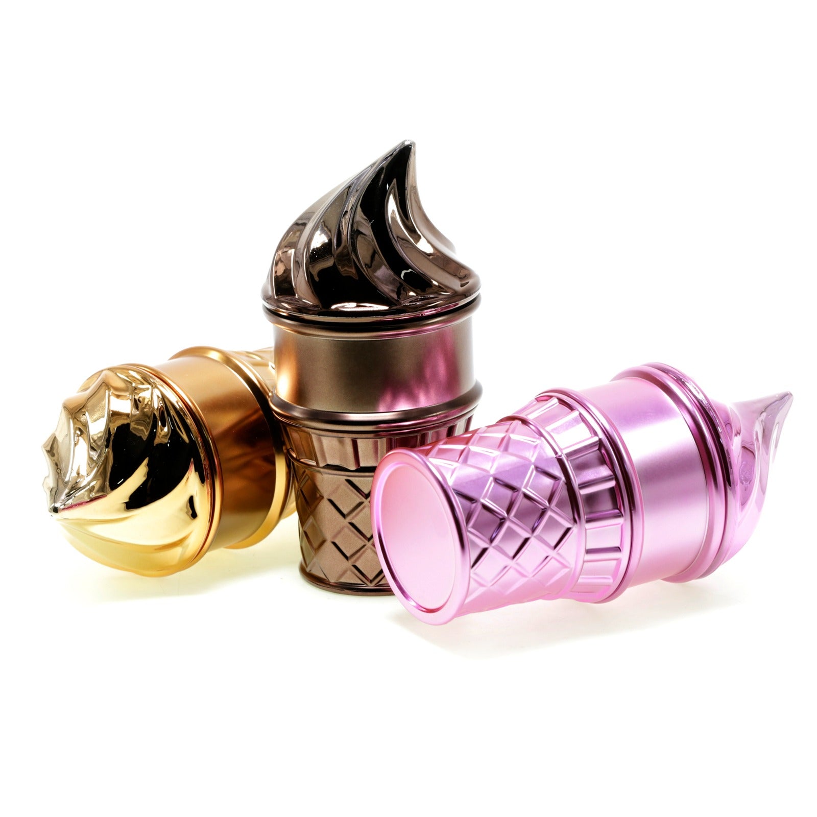 SINGLE Ice Cream Shape Herb Grinder Assorted Colours x 1