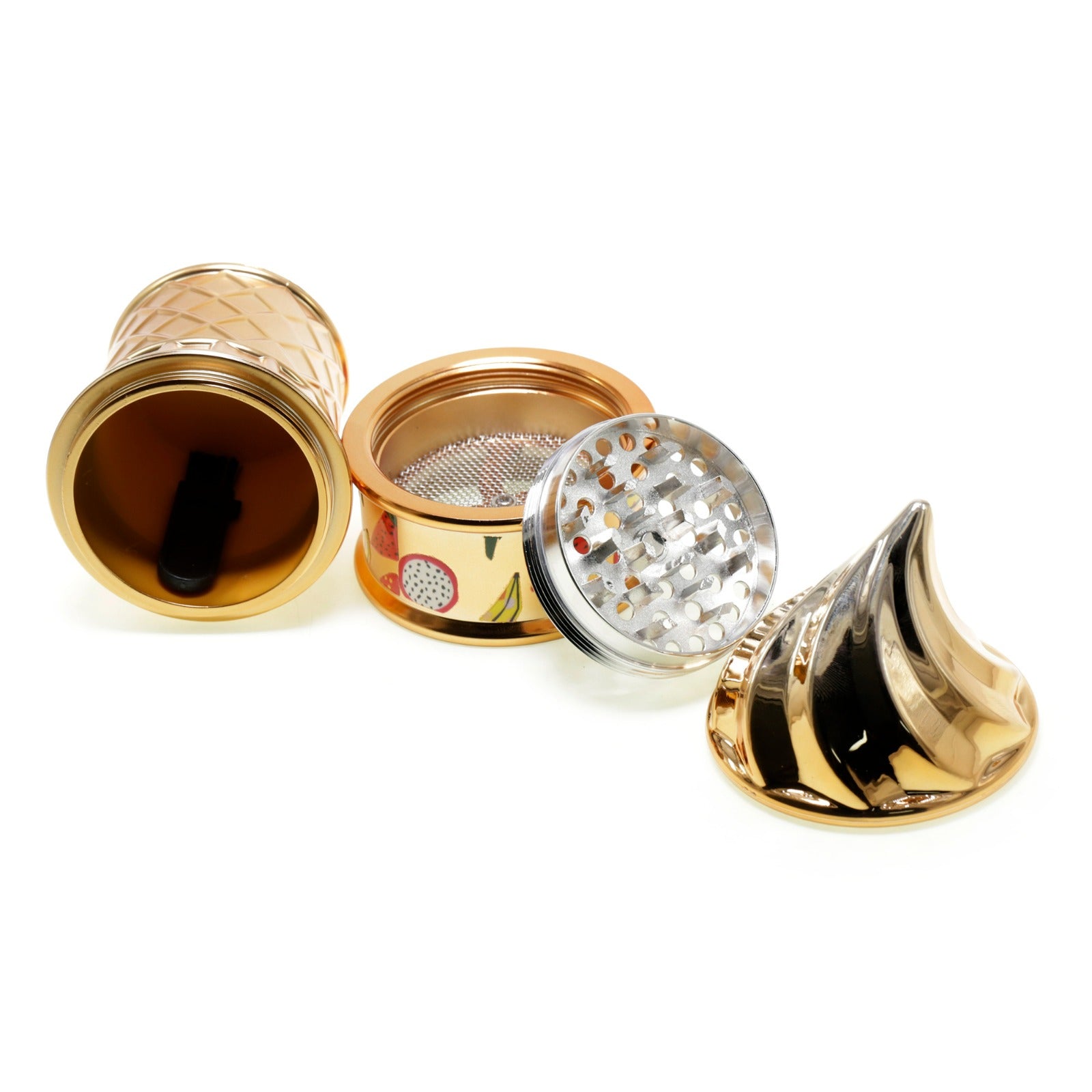 SINGLE Ice Cream Shape Herb Grinder Assorted Colours x 1