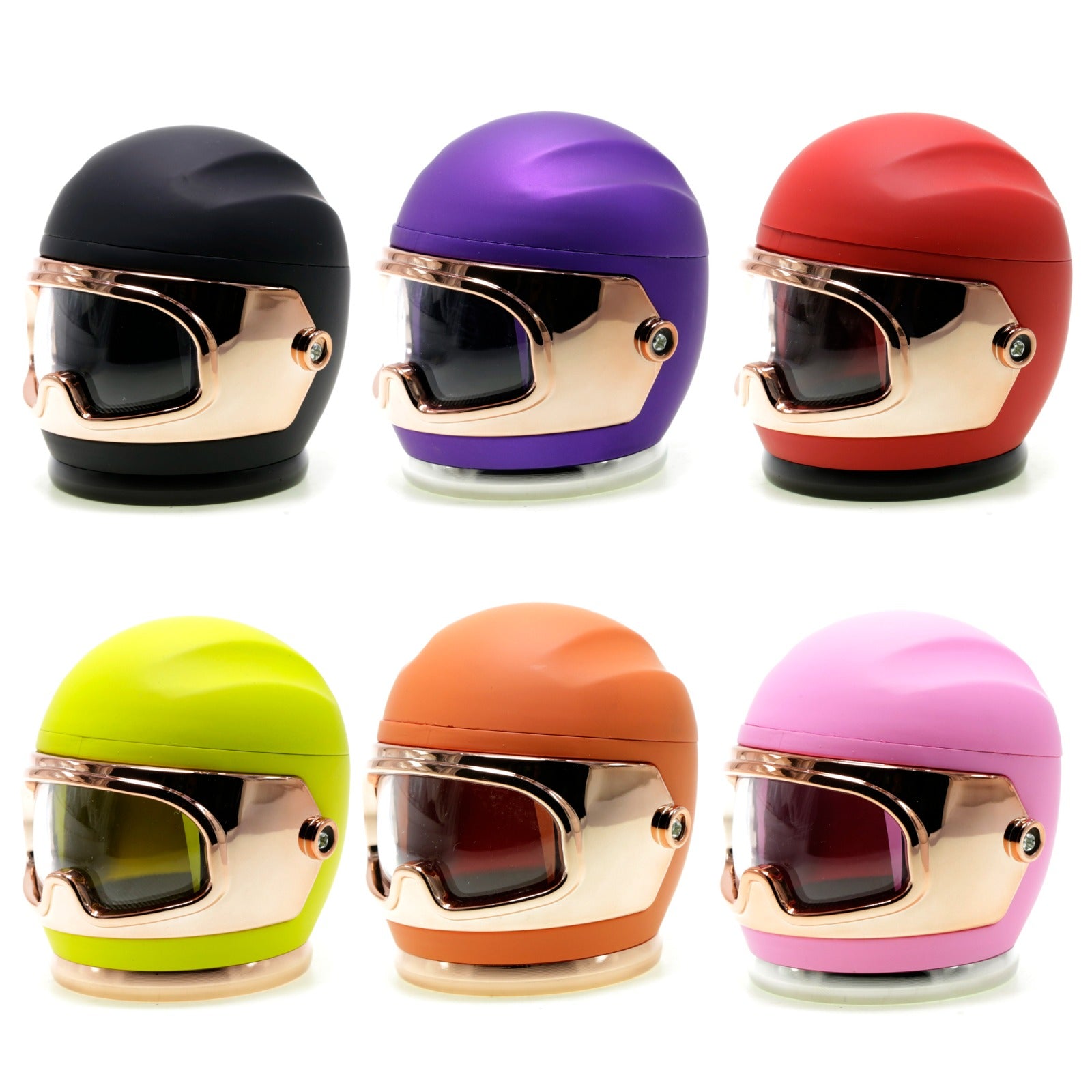 SINGLE Helmet Herb Grinder Assorted Colours x 1