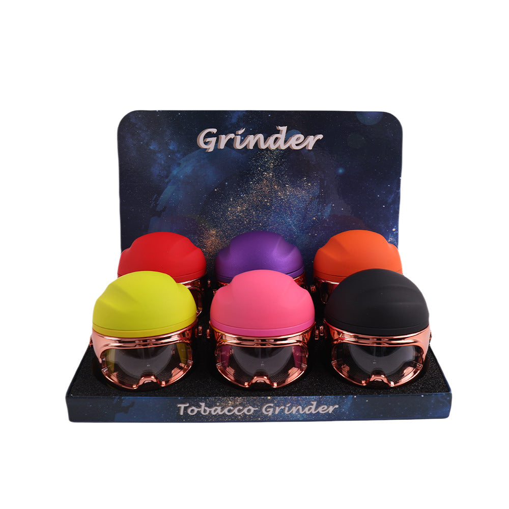 SINGLE Helmet Herb Grinder Assorted Colours x 1
