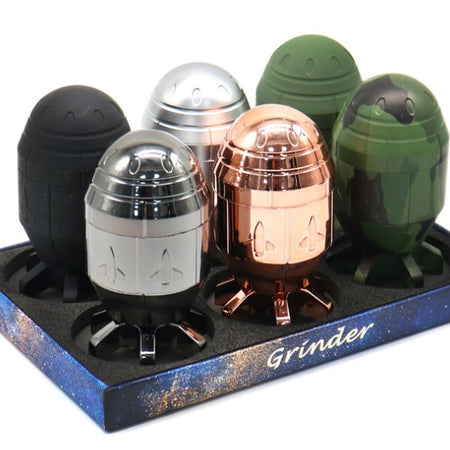 SINGLE Large Rocket Herb Grinder Assorted Colours x 1