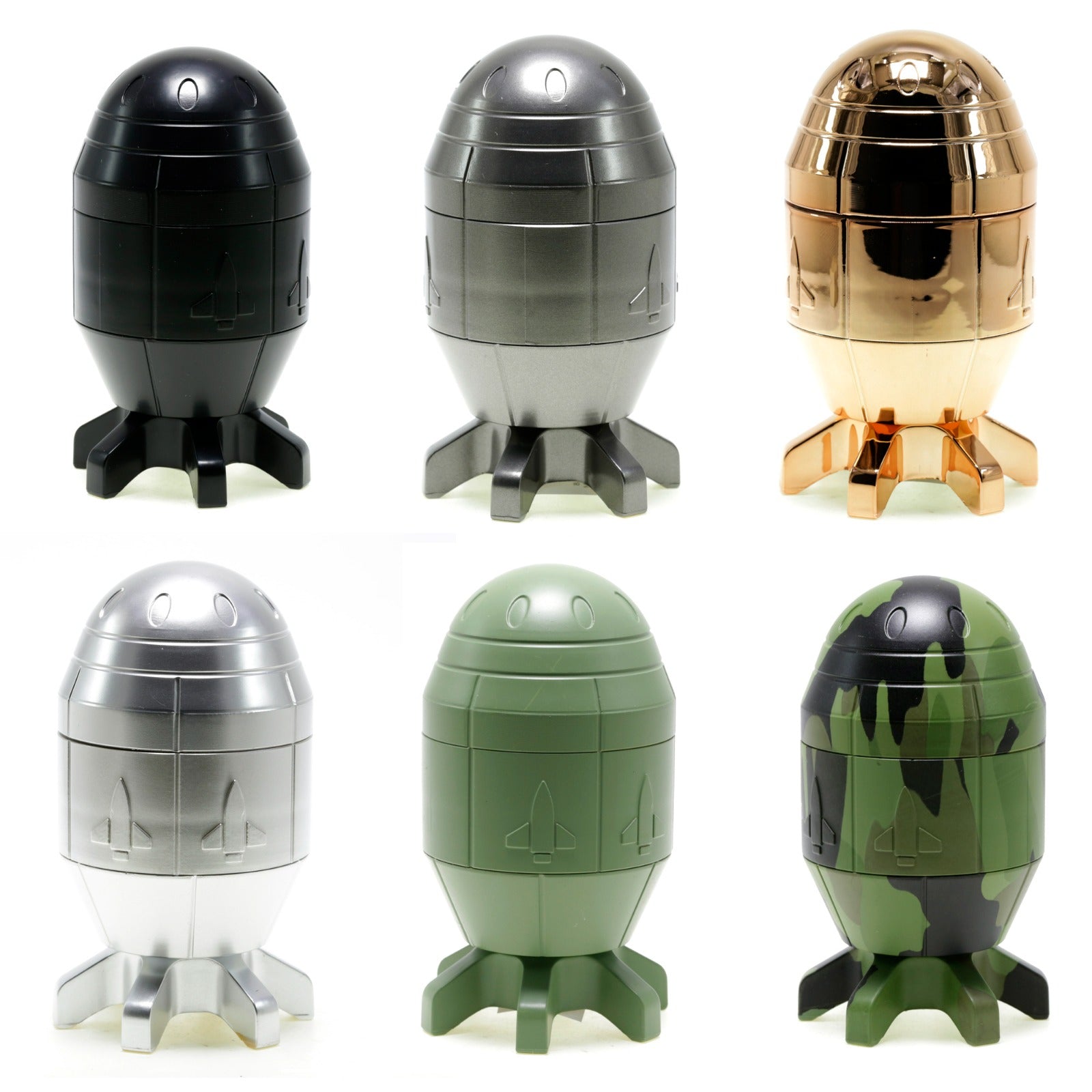 SINGLE Large Rocket Herb Grinder Assorted Colours x 1