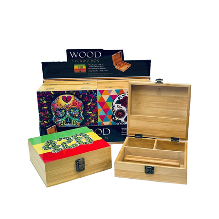 Sparkys Wooden Box Printed Large assorted Designs x 4