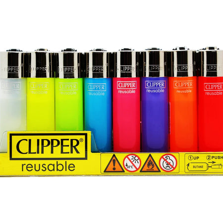 Clipper Reusable Lighter Translucent Colours 48 Pack