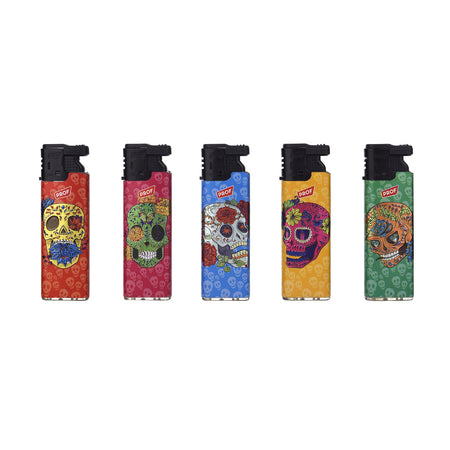 Prof Turbo 3D Effect Skulls Flame Windproof Lighter x 50